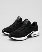 Chaussures orthopédiques femme pour la marche, semelle amortissante, noir