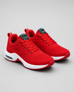 Chaussures orthopédiques femme pour la marche, semelle amortissante, rouge