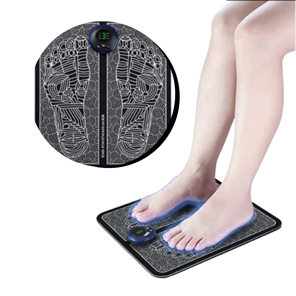 Tapis électrique pour les pieds EMS, pliable, rechargeable USB