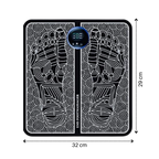 Tapis électrique pour les pieds EMS, pliable, rechargeable USB