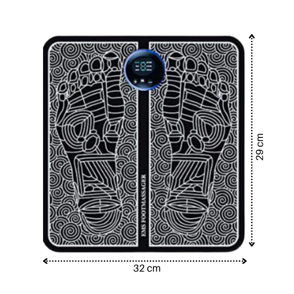 Tapis électrique pour les pieds EMS, pliable, rechargeable USB