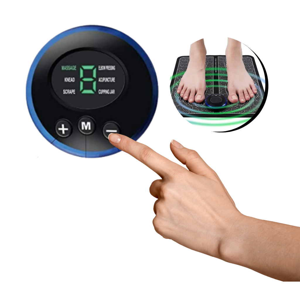 Tapis électrique pour les pieds EMS, pliable, rechargeable USB