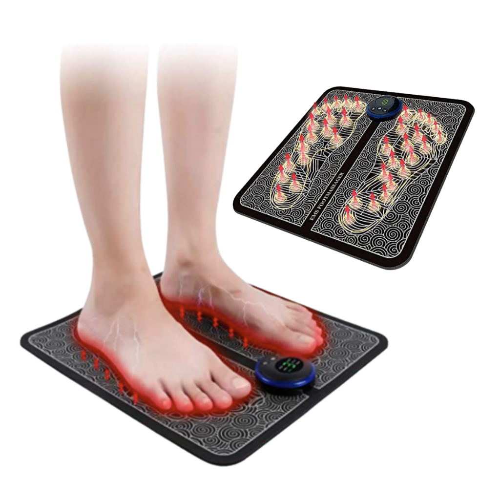 Tapis électrique pour les pieds EMS, pliable, rechargeable USB
