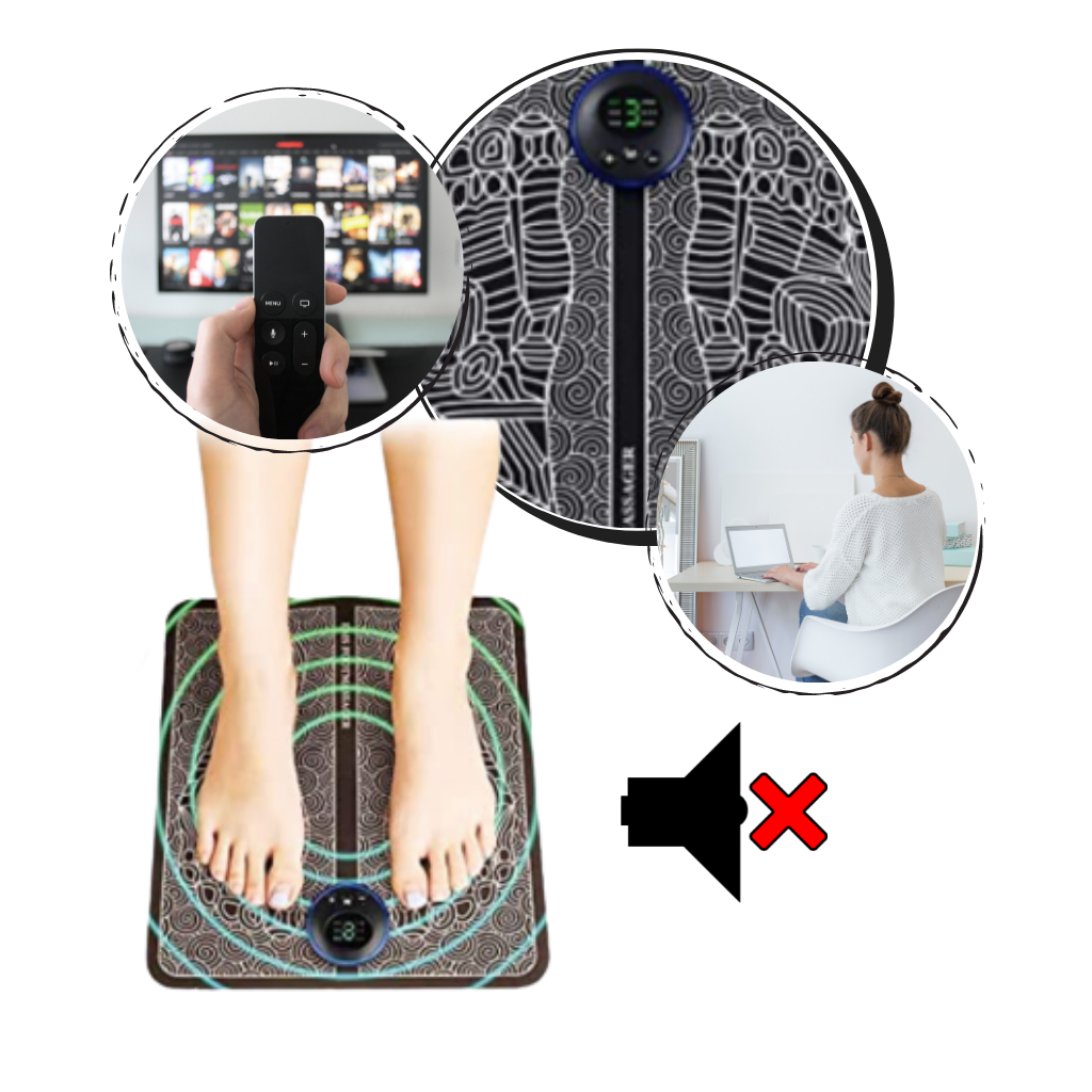 Tapis électrique pour les pieds EMS, pliable, rechargeable USB
