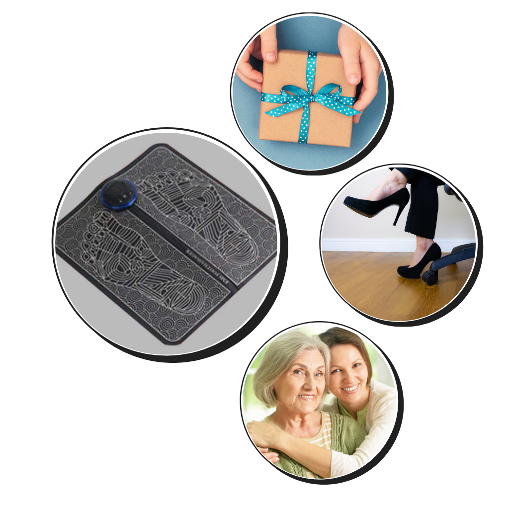 Tapis électrique pour les pieds EMS, pliable, rechargeable USB