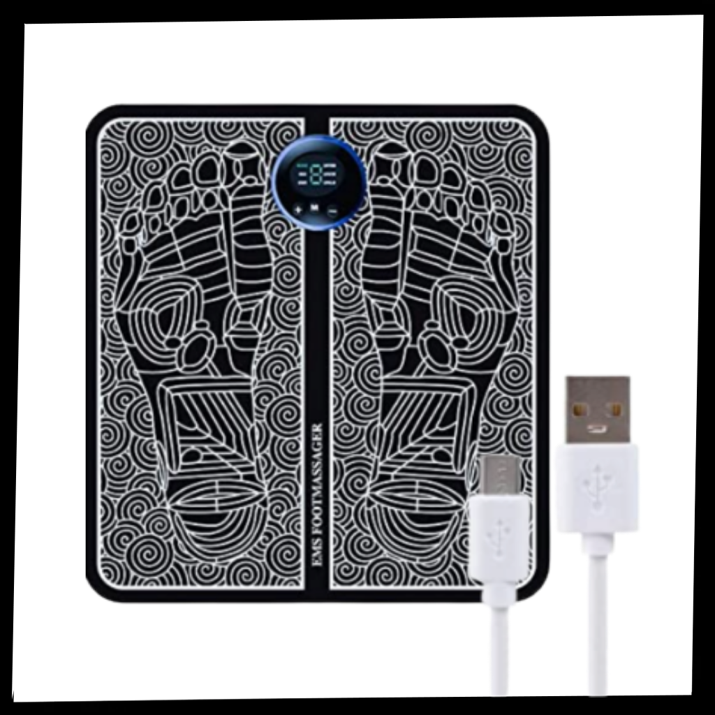 Tapis électrique pour les pieds EMS, pliable, rechargeable USB