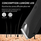 Tondeuse corps homme étanche, voyant LED de batterie
