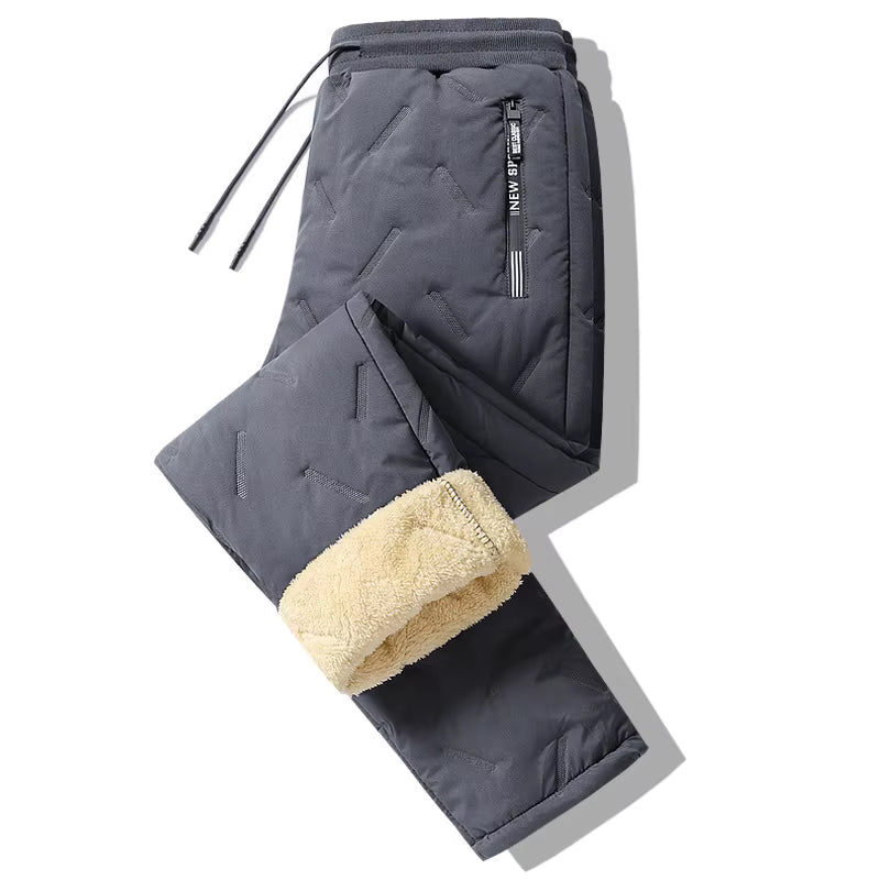 Pantalon thermique femme doublé sherpa, tissu imperméable, gris