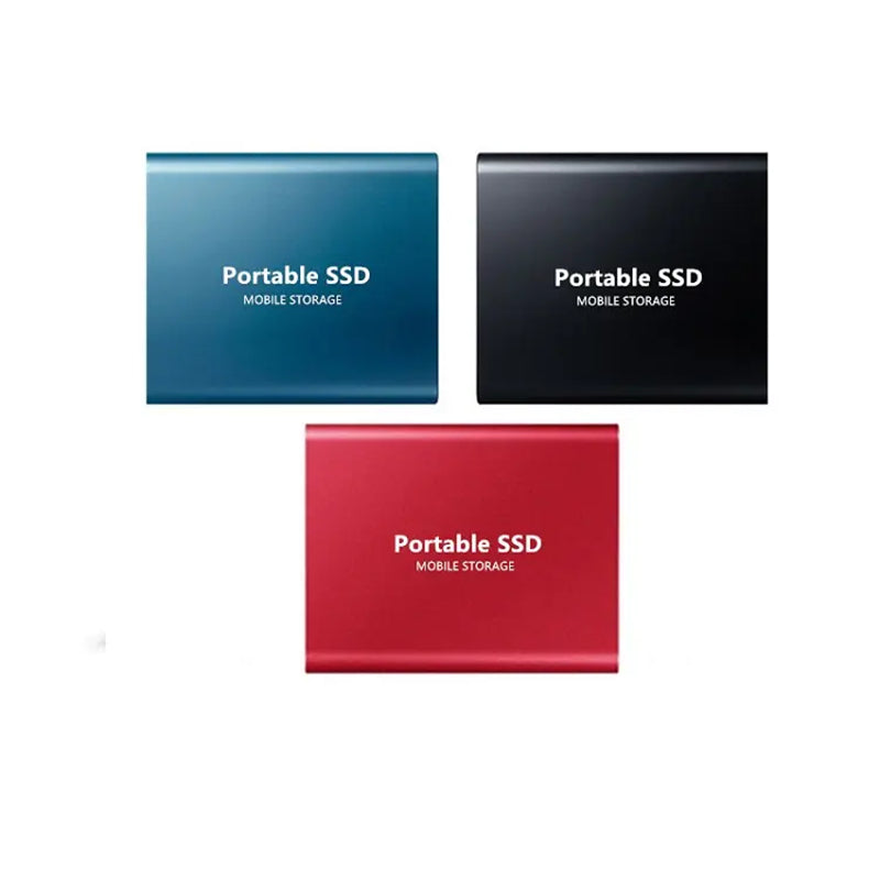 Disque SSD externe portable 2 To, boîtier compact, trois coloris, noir