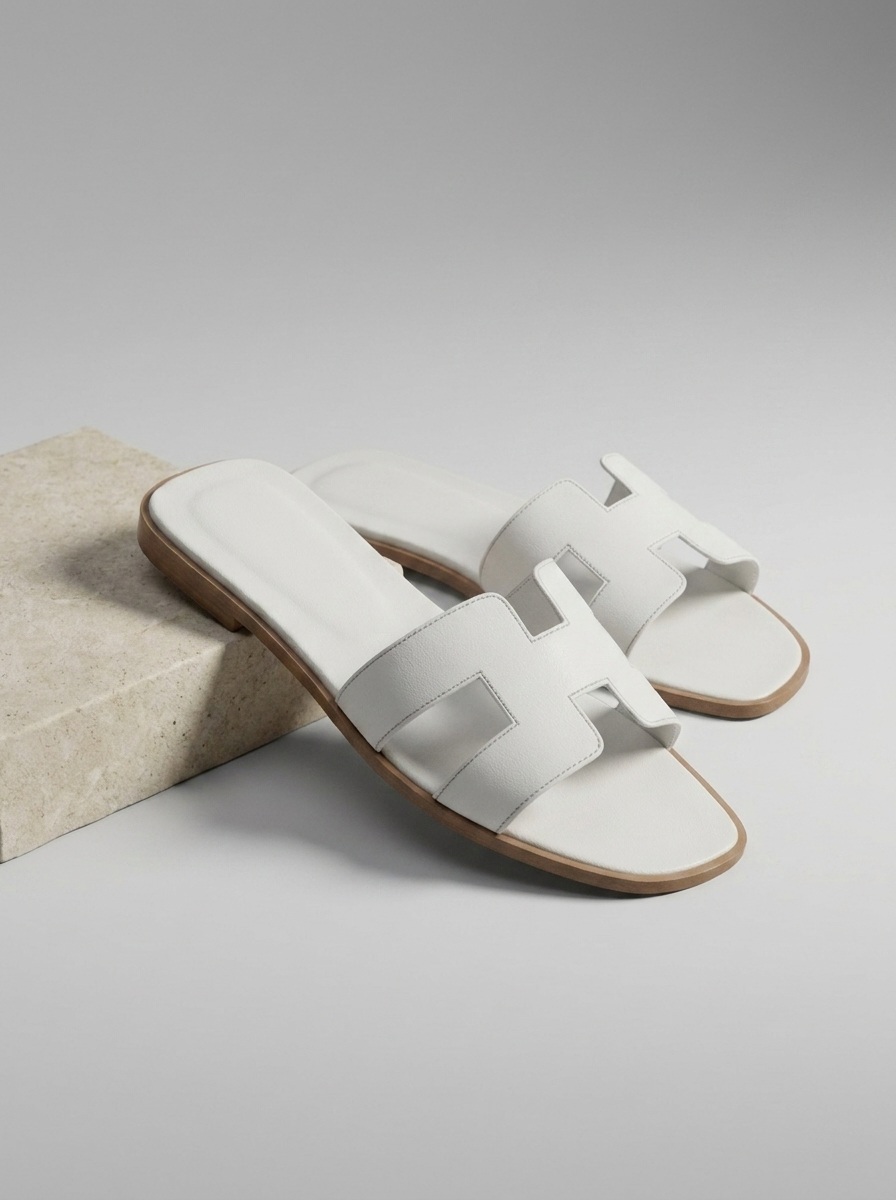 Mules femme plates à bride en H, ligne minimaliste, du 35 au 43
