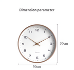 Horloge murale ronde en bois, style scandinave, 25 ou 30 cm