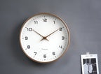 Horloge murale ronde en bois, style scandinave, 25 ou 30 cm