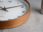 Horloge murale ronde en bois, style scandinave, 25 ou 30 cm