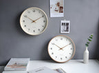 Horloge murale ronde en bois, style scandinave, 25 ou 30 cm