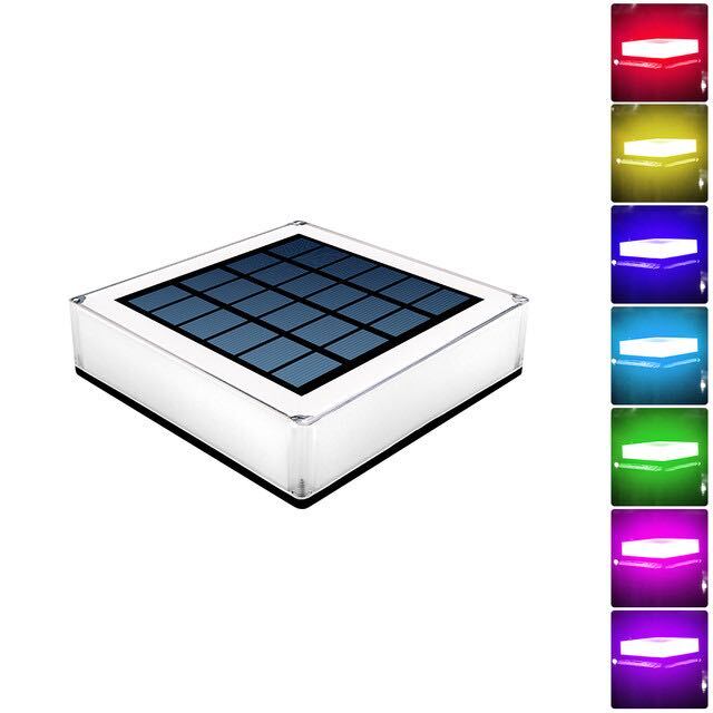 Lampe solaire extérieur LED étanche IP65, blanc ou multicolore