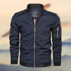 Blouson bomber homme à bords côtelés, cinq coloris, bleu