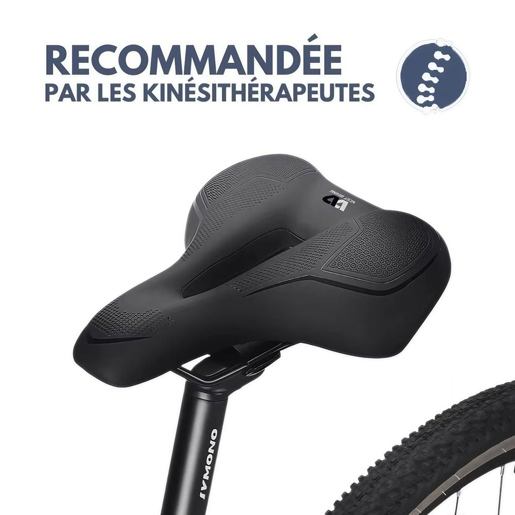 Selle de vélo confort à amortisseurs en gel, trois tailles