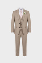 Costume homme trois pièces avec gilet, dix coloris, S au 6XL, beige
