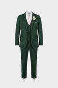 Costume homme trois pièces avec gilet, dix coloris, S au 6XL, vert foncé