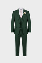 Costume homme trois pièces avec gilet, dix coloris, S au 6XL, vert foncé