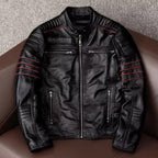 Veste de motard homme, crâne brodé au dos, du S au 6XL, noir vieilli