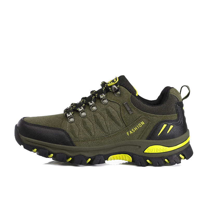 Chaussures de randonnée femme imperméables, semelle crantée, vert militaire