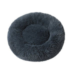 Coussin rond moelleux pour chien, de 40 à 100 cm, gris foncé (presque épuisé)