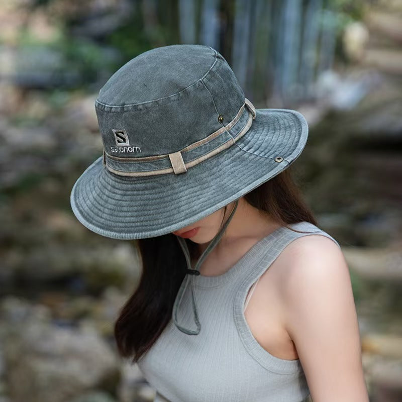 Chapeau de soleil femme à bord large, pliable et réglable