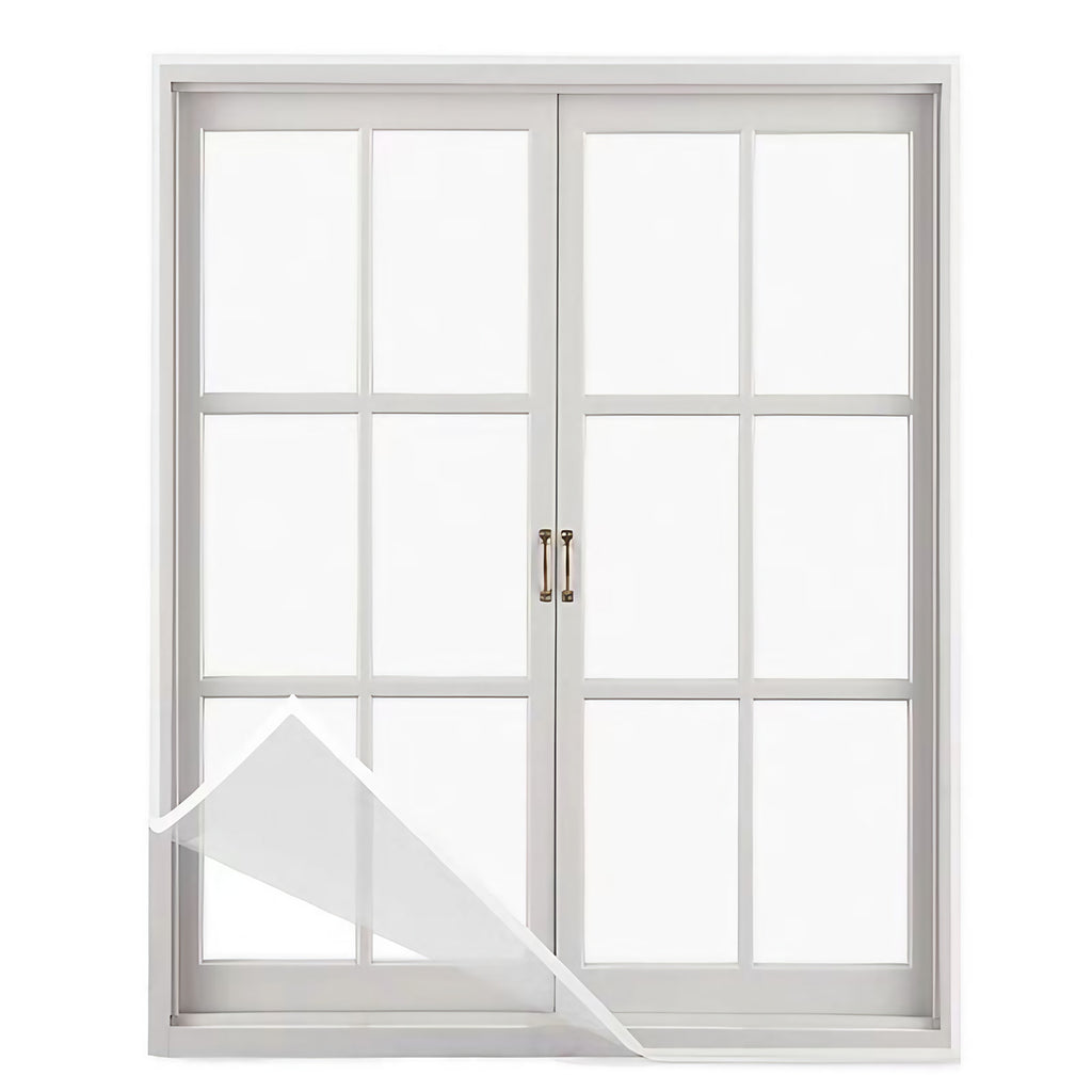 Moustiquaire magnétique pour fenêtre, 90 x 110 cm à découper, cadre blanc