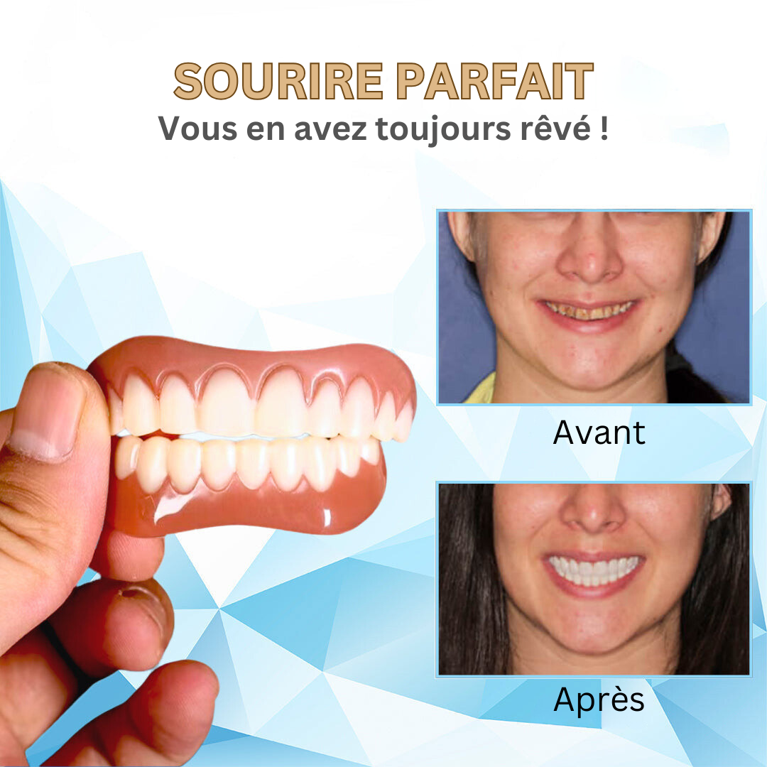 Kit de prothèses dentaires amovibles en silicone, haut et bas