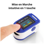 Oxymètre de pouls de doigt à écran LED, format de poche