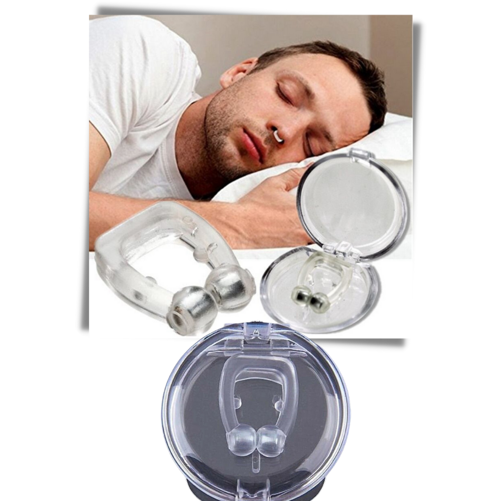 Clip nasal magnétique en silicone, avec boîte de rangement