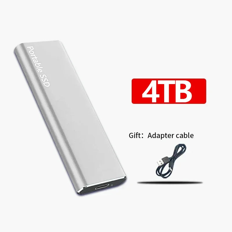 SSD externe portable USB 3.2, format compact, quatre coloris, argenté