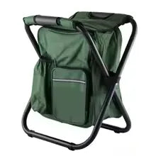 Sac à dos chaise pliante 3 en 1 avec poche isotherme, 1,3 kg, vert