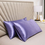 Taie d'oreiller effet soie en polyester satiné, deux formats