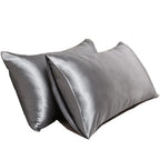 Taie d'oreiller effet soie en polyester satiné, deux formats
