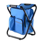 Sac à dos chaise pliante 3 en 1 avec poche isotherme, 1,3 kg, bleu