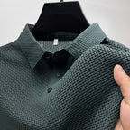 Polo homme style italien, maille texturée, six coloris, vert