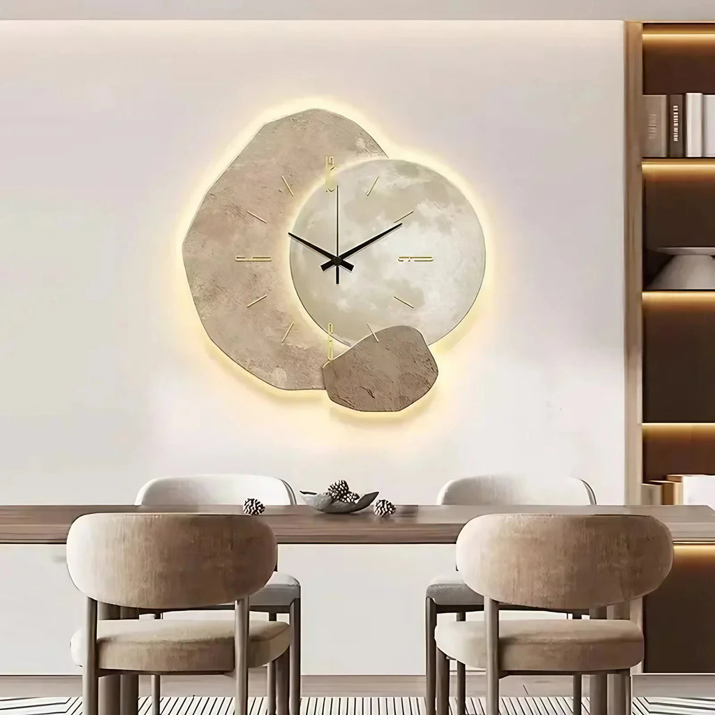 Horloge murale en bois silencieuse, 30 x 30 cm