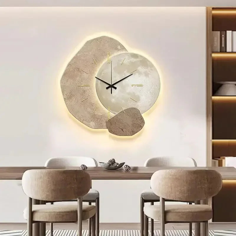 Horloge murale en bois silencieuse, 30 x 30 cm