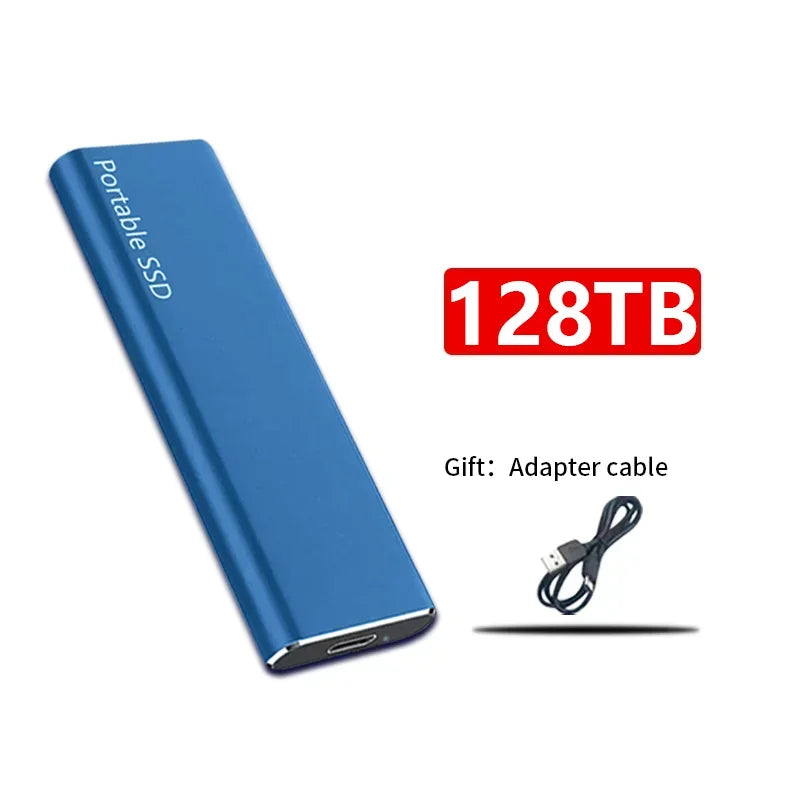 SSD externe portable USB 3.2, format compact, quatre coloris, bleu