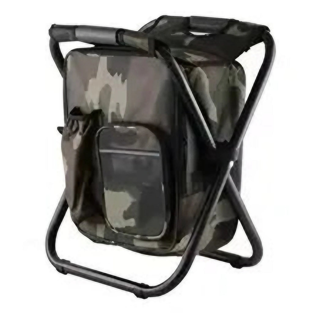 Sac à dos chaise pliante 3 en 1 avec poche isotherme, 1,3 kg, camouflage