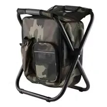 Sac à dos chaise pliante 3 en 1 avec poche isotherme, 1,3 kg, camouflage