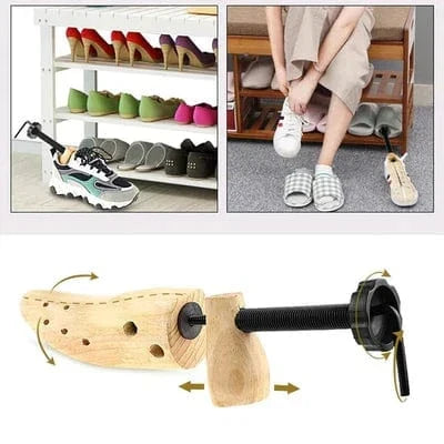 Élargisseur de chaussures en bois massif, longueur et largeur