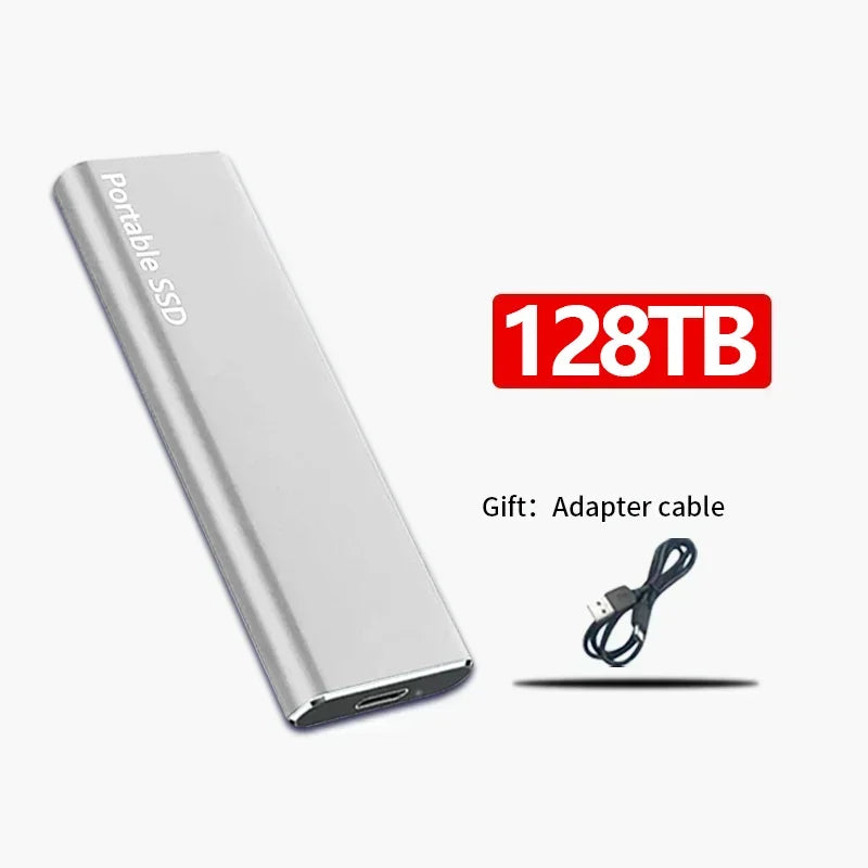 SSD externe portable USB 3.2, format compact, quatre coloris, argenté