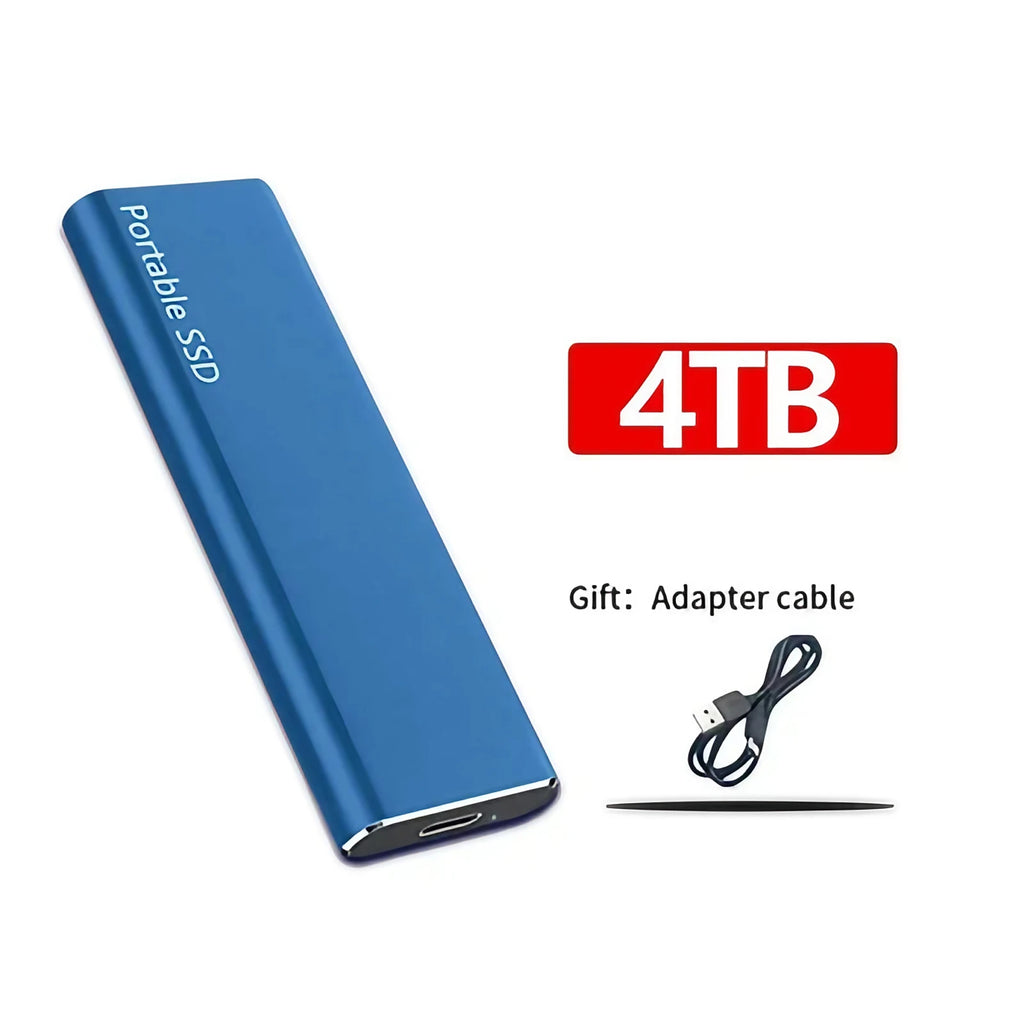 SSD externe portable USB 3.2, format compact, quatre coloris, bleu