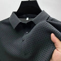Polo homme style italien, maille texturée, six coloris, gris