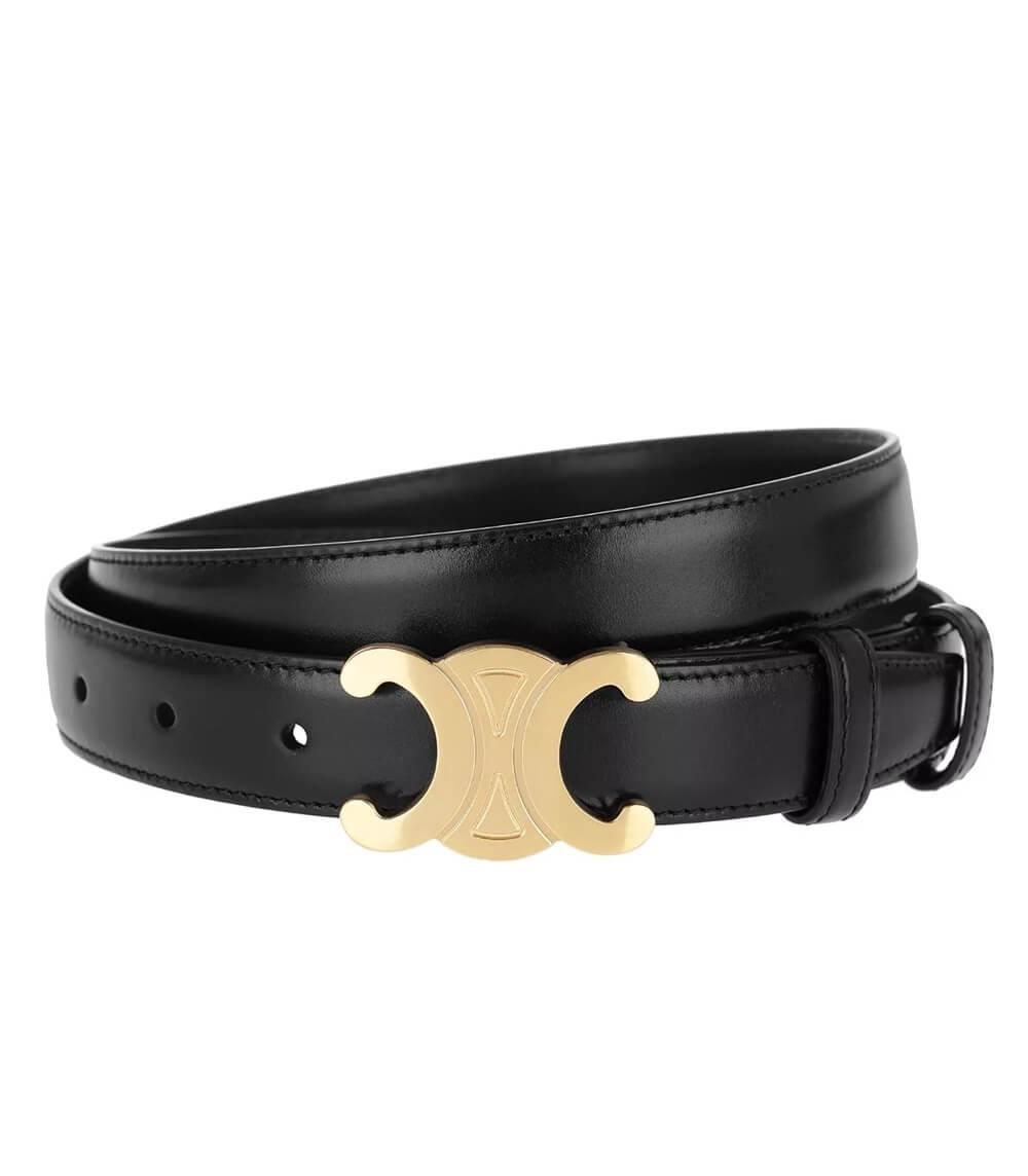 Ceinture femme à boucle dorée, largeur 2,5 cm, six coloris