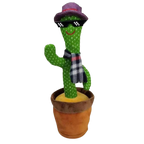 Cactus en peluche qui danse, chante et répète les voix