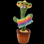 Cactus en peluche qui danse, chante et répète les voix